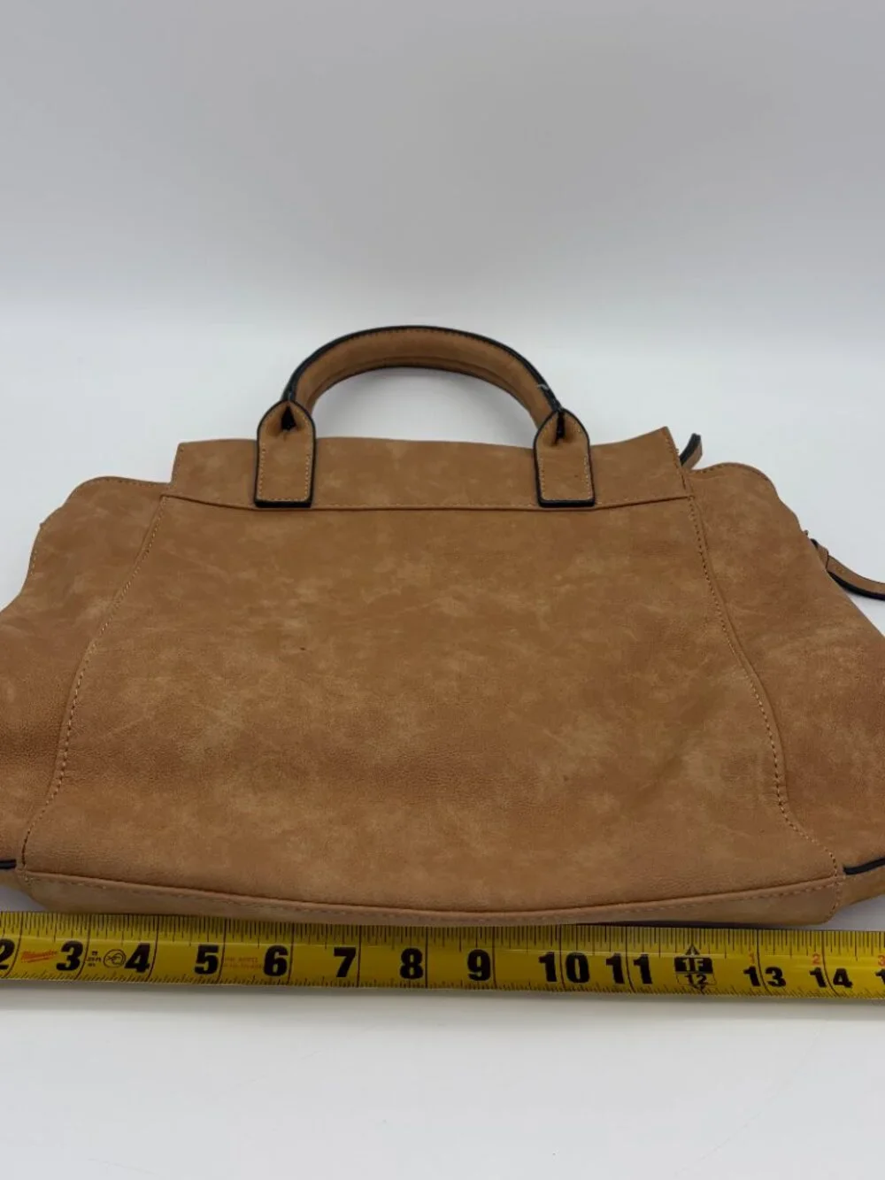 Violet Ray NY Multi-Zip Satchel Shoulder Bag - Light Brown.Elegant Everyday Tote